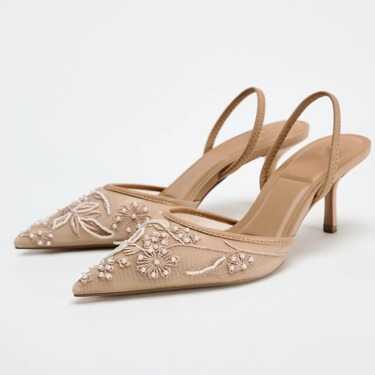 Mesh Slingback Pumps Shoes for Women