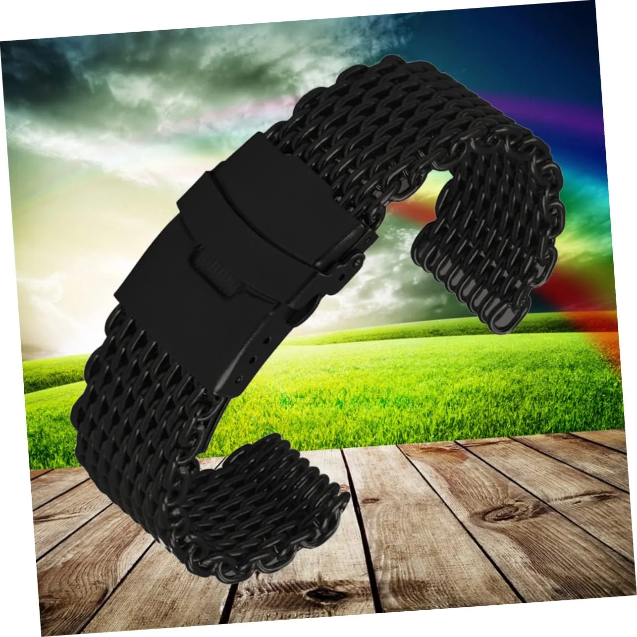 Mesh Watch Band Shark Mesh Watch Mesh Watchband Mens Scrub Cap Women Stainless Steel Watch Band Watch