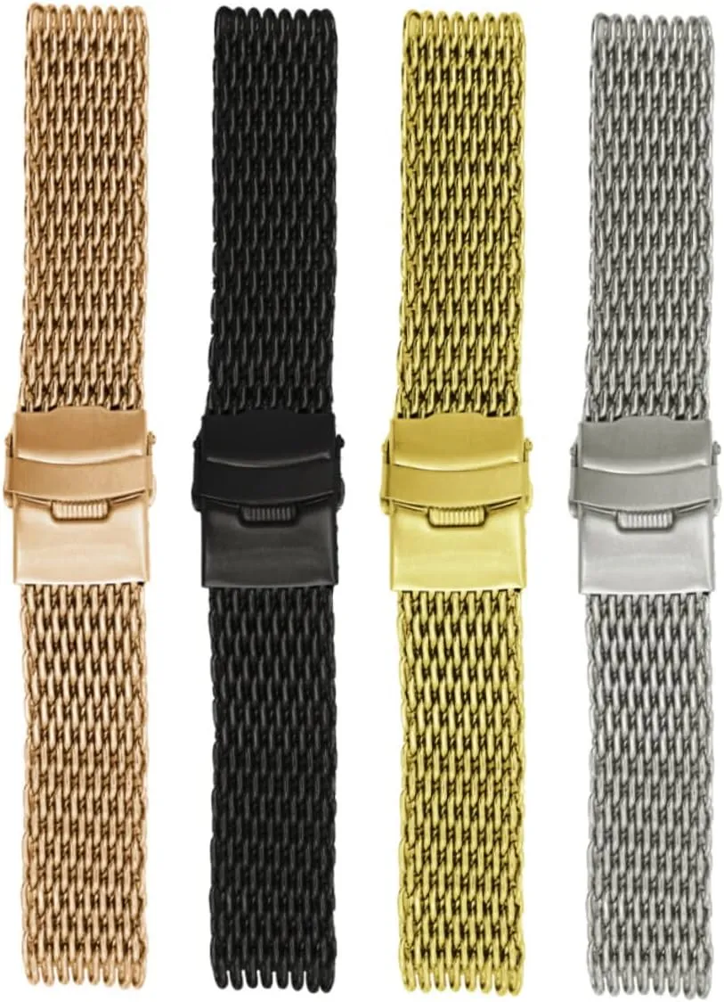Mesh Watch Band Shark Mesh Watch Mesh Watchband Mens Scrub Cap Women Stainless Steel Watch Band Watch