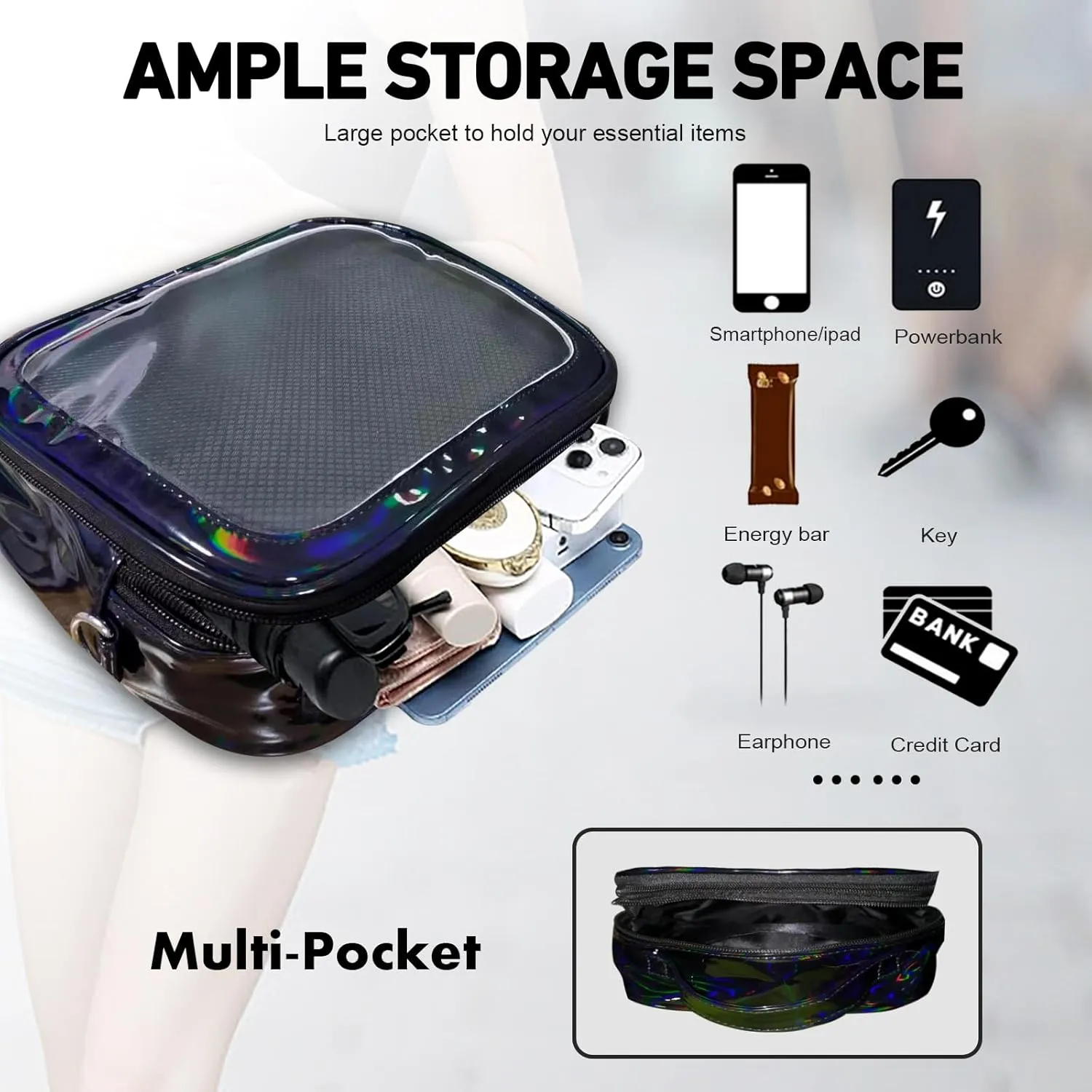 Messenger Bag for Teen Women Girls Kids Casual Travel Clear Crossbody Bag Men Small Ita Bag Trendy Handbags