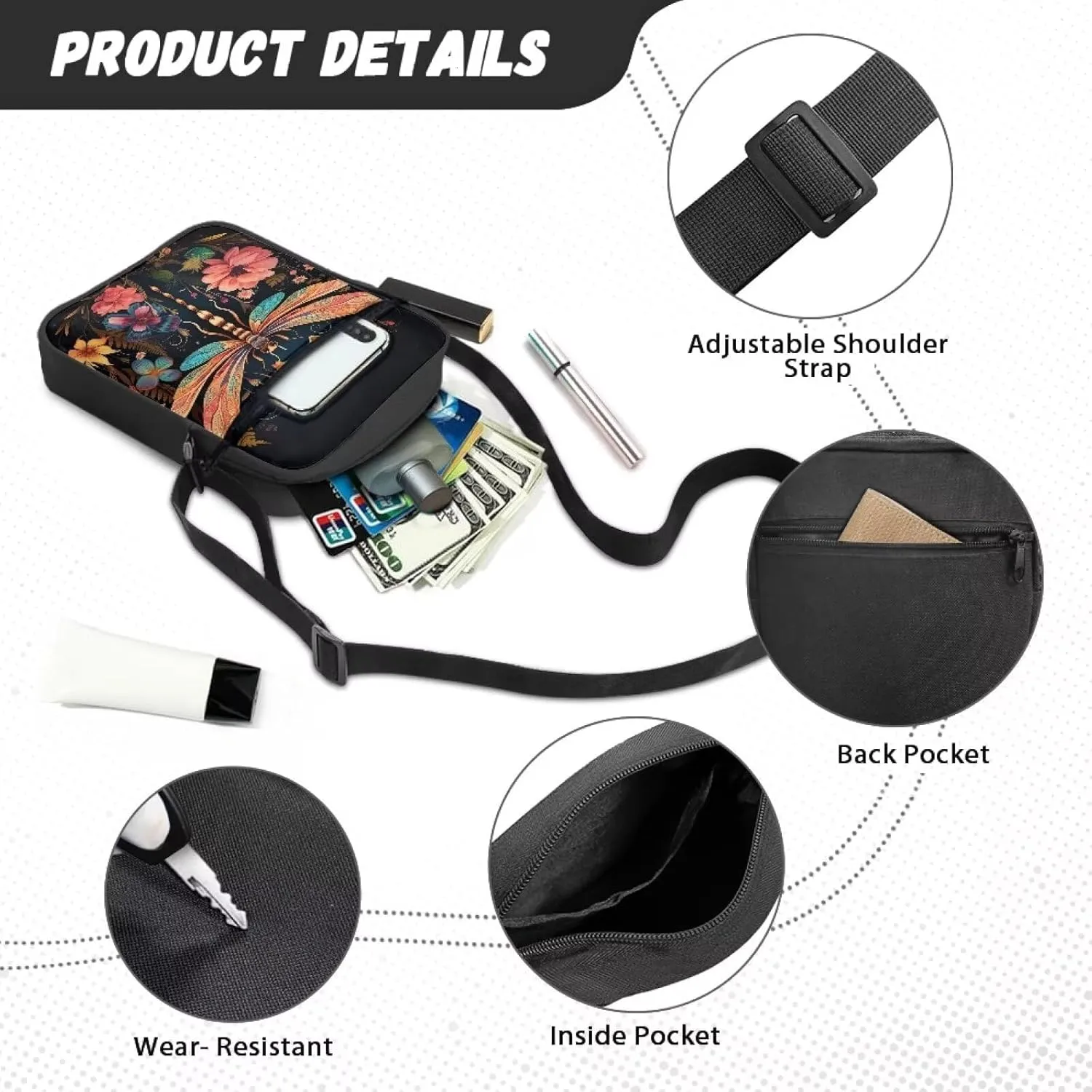 Messenger Bag for Women Crossbody Bag for Kids Satchel Bag Cell Phone Bag Purse