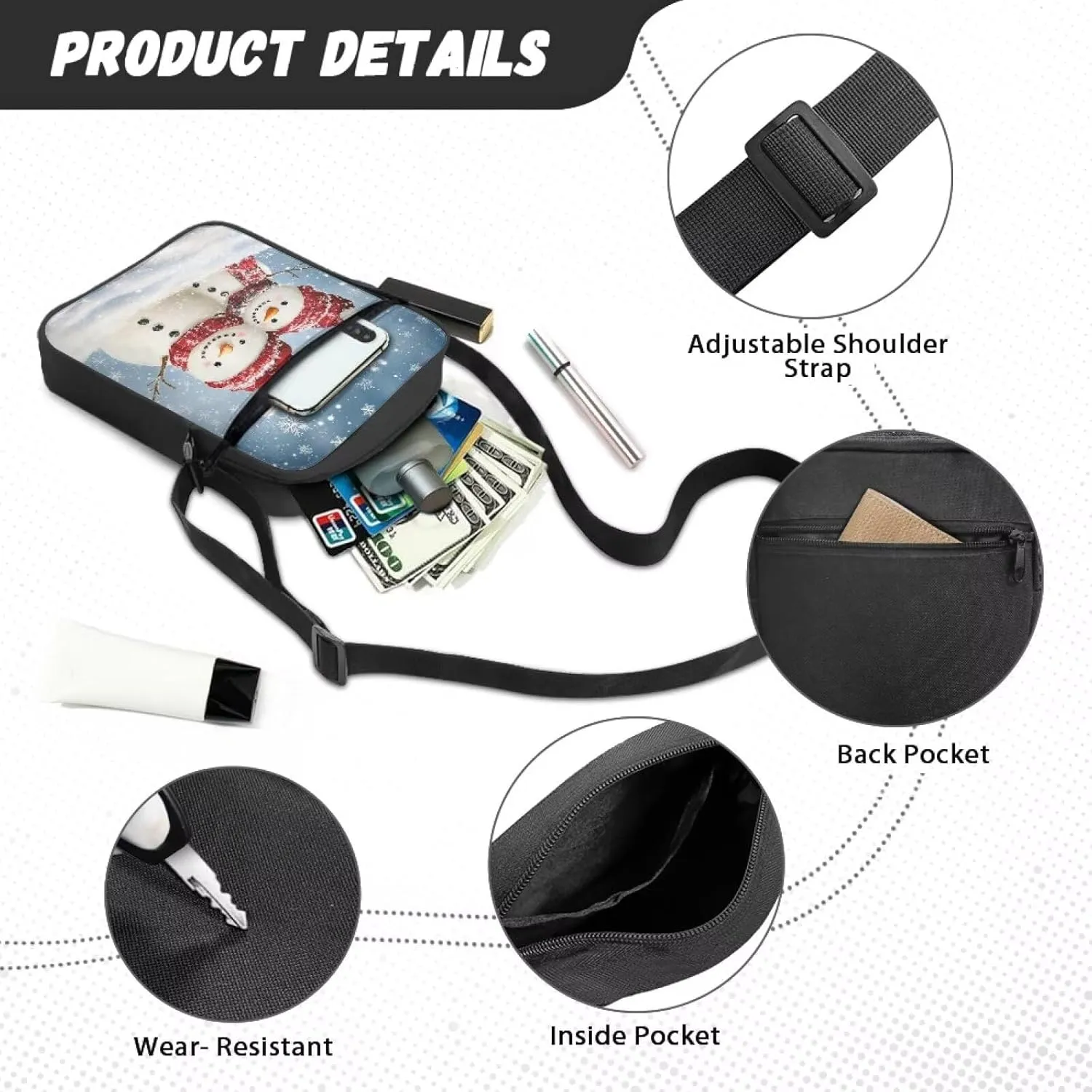 Messenger Bag for Women Crossbody Bag for Kids Satchel Bag Cell Phone Bag Purse