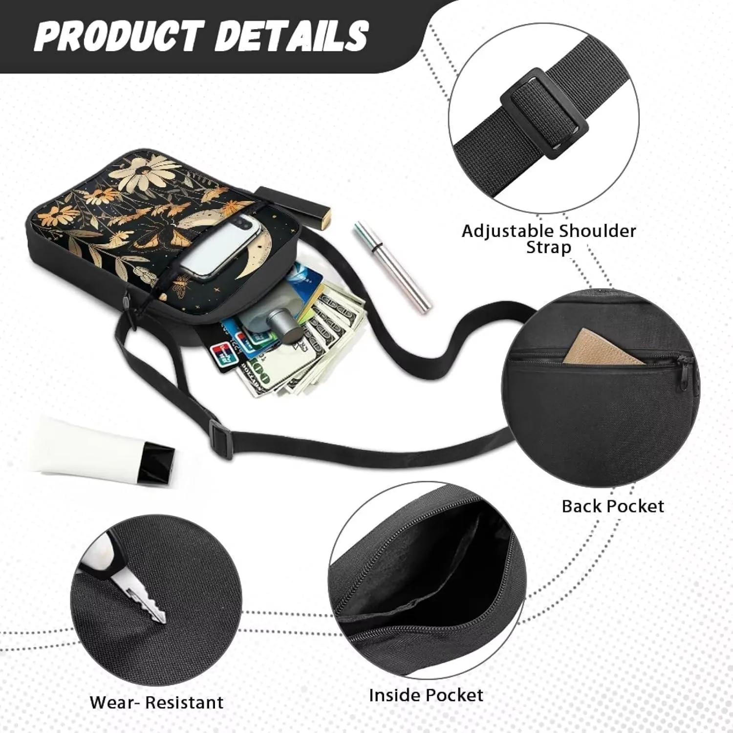Messenger Bag for Women Crossbody Bag for Kids Satchel Bag Cell Phone Bag Purse