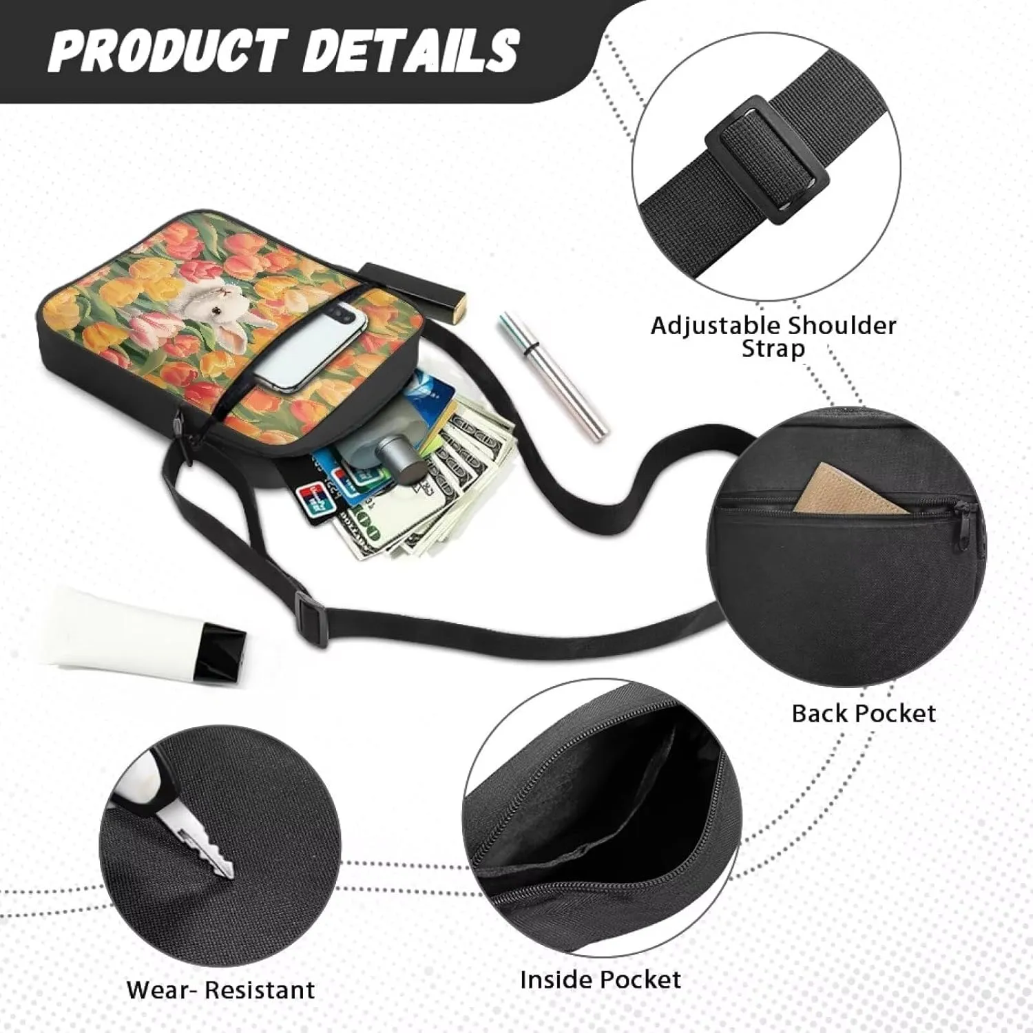 Messenger Bag for Women Crossbody Bag for Kids Satchel Bag Cell Phone Bag Purse