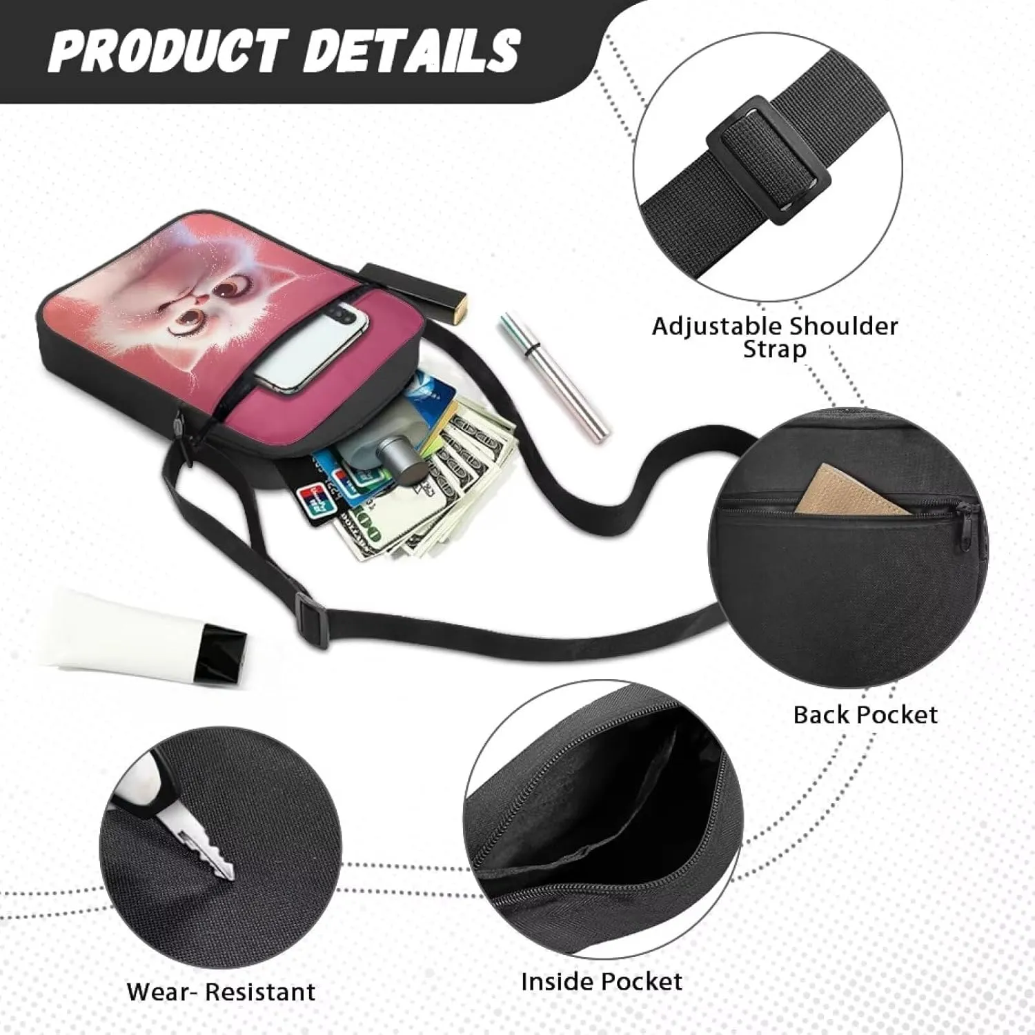 Messenger Bag for Women Crossbody Bag Medium Satchel Bag Purse Cell Phone Bag