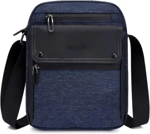 Messenger Bags Leisure and Fashion Travel Men's Bag Shoulder Bags for Men Solid Color Concise Large Capacity(Blue)