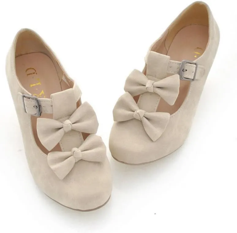 MFairy Woman's Low Heel Vintage Lolita Shoes Cute Bowknot Mary Jane Shoes