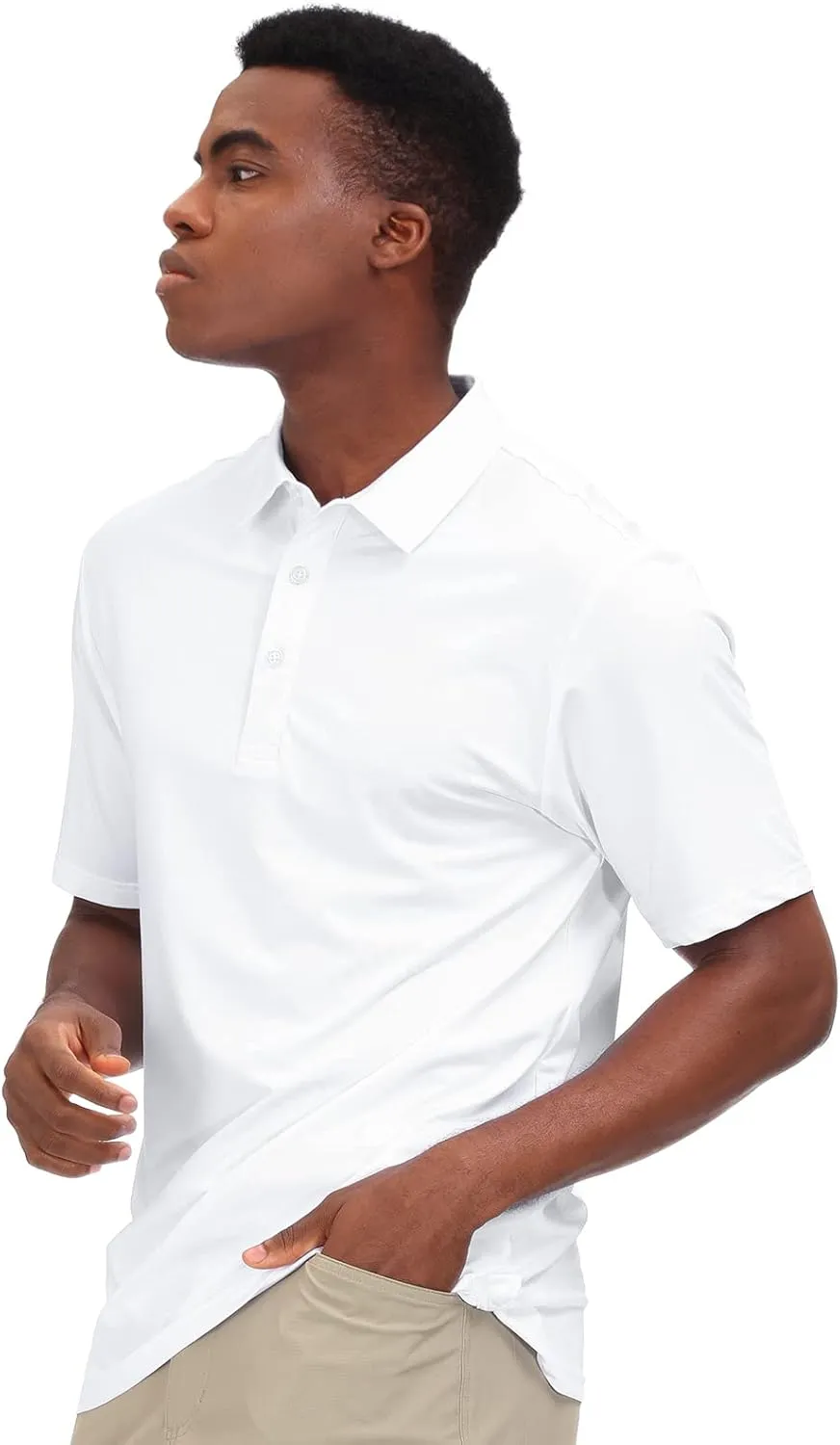 MIER Men's Golf Polo Shirt Short Sleeve Sun Protection Outdoor Sport Shirts Quick Dry