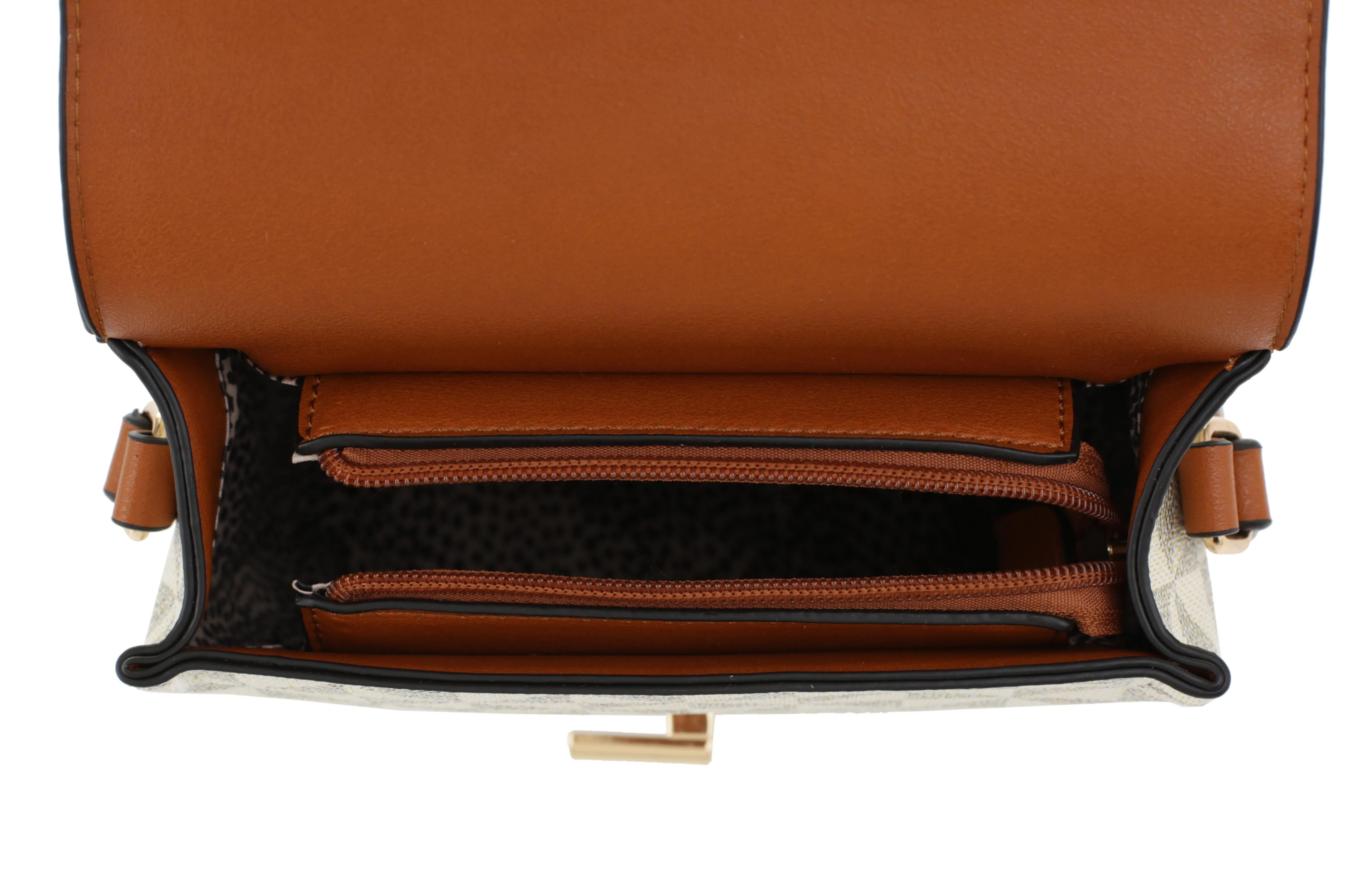 Miki Geometric Monogrammed Crossbody