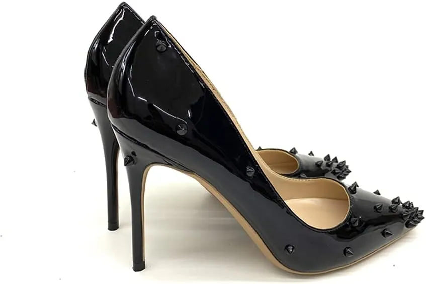 Minishion Women Sexy Heels Pumps Studded Rivet Party Wedding Shoes