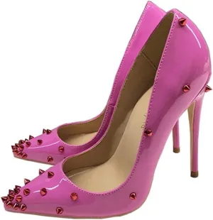 Minishion Women Sexy Heels Pumps Studded Rivet Party Wedding Shoes