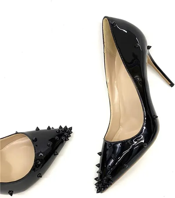 Minishion Women Sexy Heels Pumps Studded Rivet Party Wedding Shoes