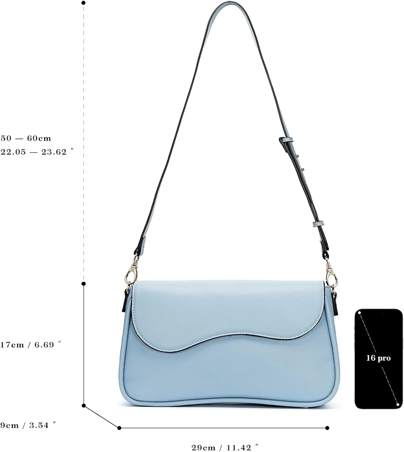 molshine Women's Crossbody Bag, PU Leather Square Flapover Shoulder Bags, Stylish Flip Cover Mailman Bag Tote Purses Satchel