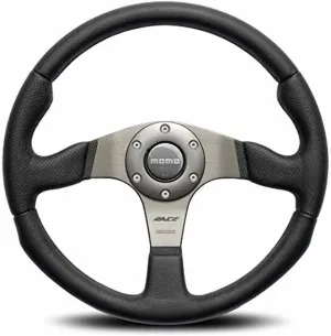 MOMO Motorsport Race Street Steering Wheel Black Leather/Air Leather 350mm - RCE35BK1B