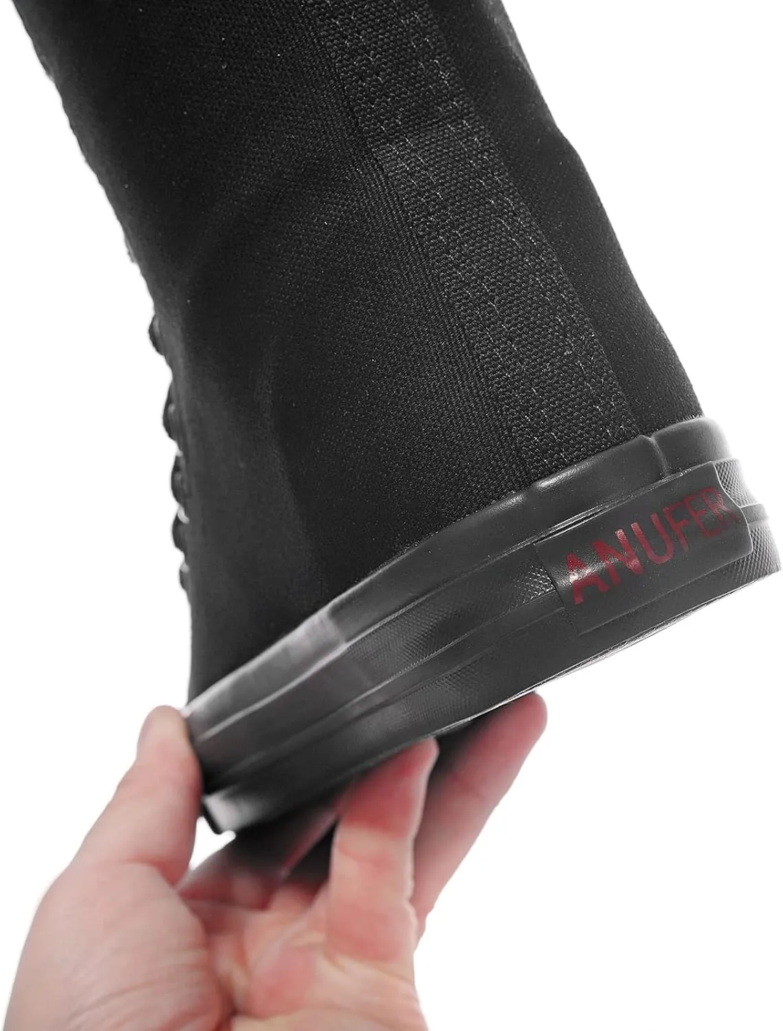 Momuk Long Rivet Knee High Canvas Boots Punk Style for Women & Girls