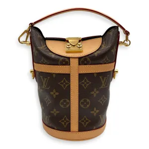 Monogram Brown Monongram Crossbody Bag in Coated Canvas, Gold hardware