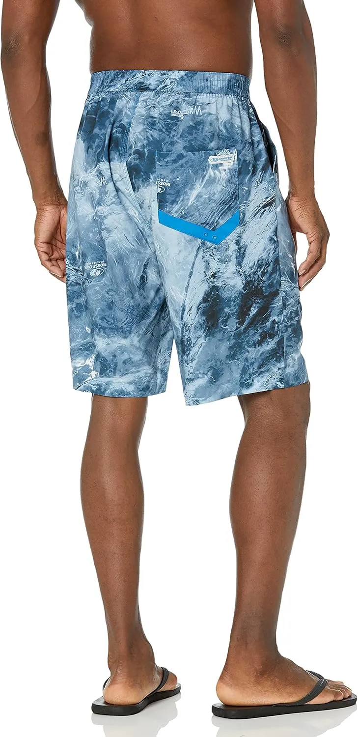 Mossy Oak Fishing Quick Dry Mens Board Shorts, No Mesh Swim Trunks Men
