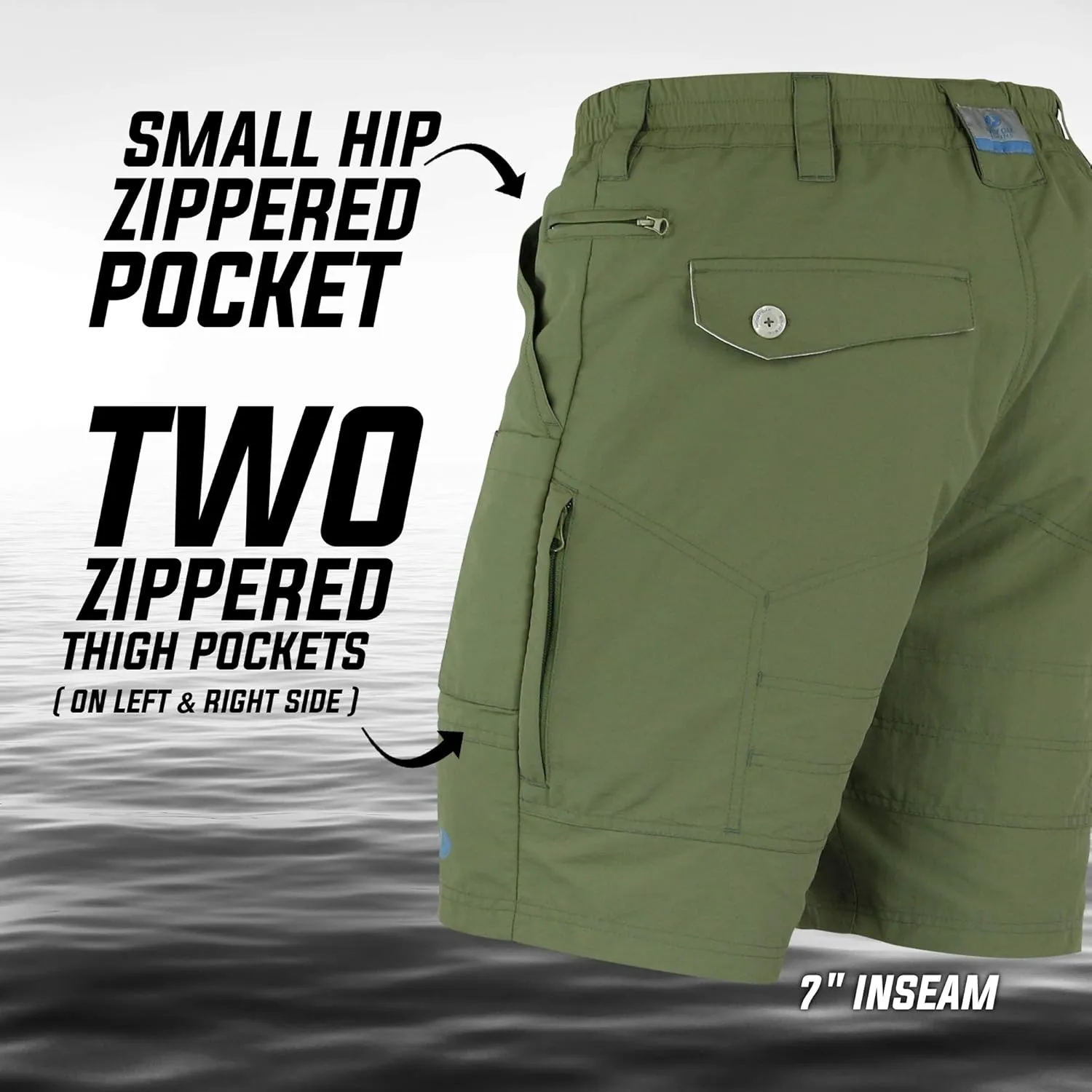 Mossy Oak Men's XTR Fishing Quick Dry, Hiking Shorts