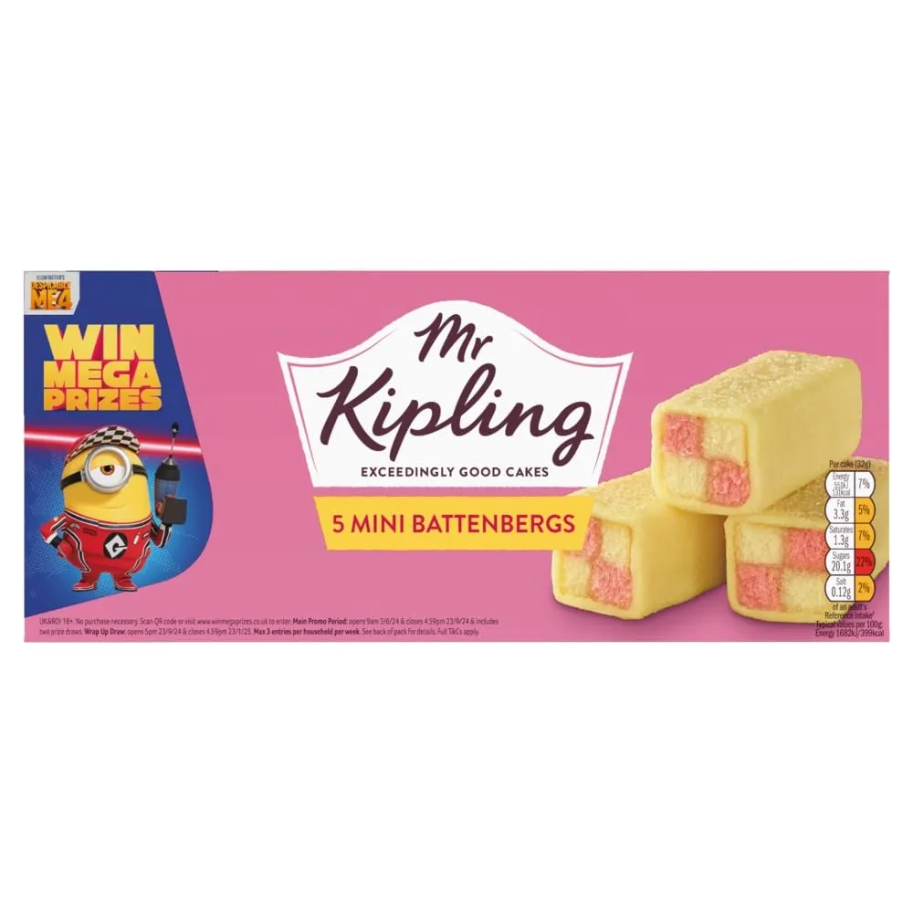 Mr Kipling Mini Battenbergs 5ea