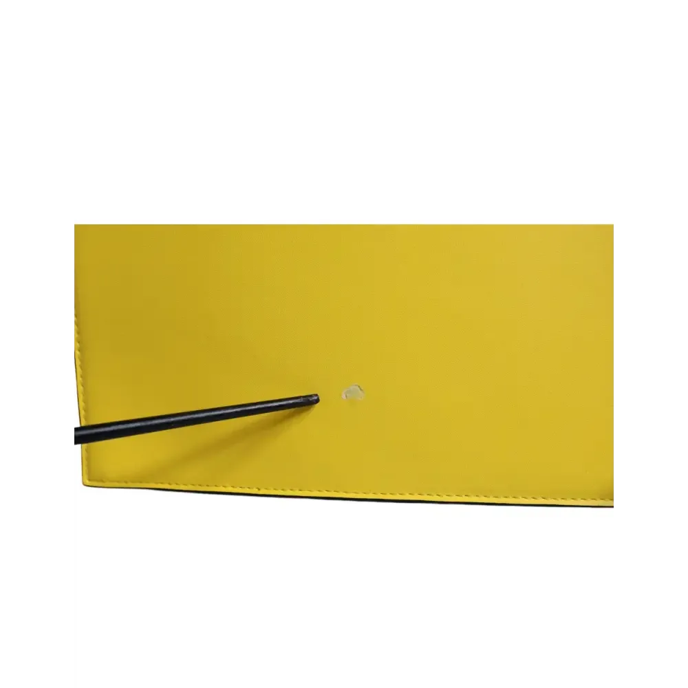 MSGM Yellow Leather Logo Crossbody Sling Shoulder Bag