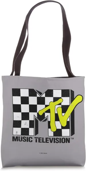 MTV Checkered Logo Tote Bag