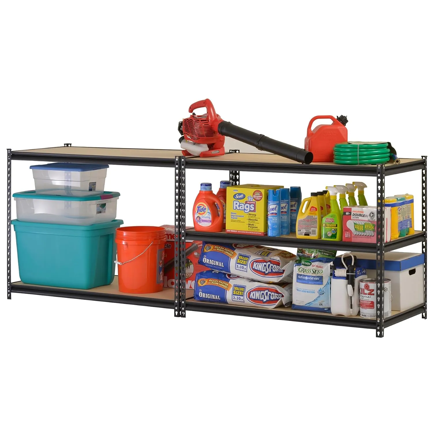 Muscle Rack UR245P-BLK 5-Shelf Unit, 48" Width x 72" Height x 24" Depth