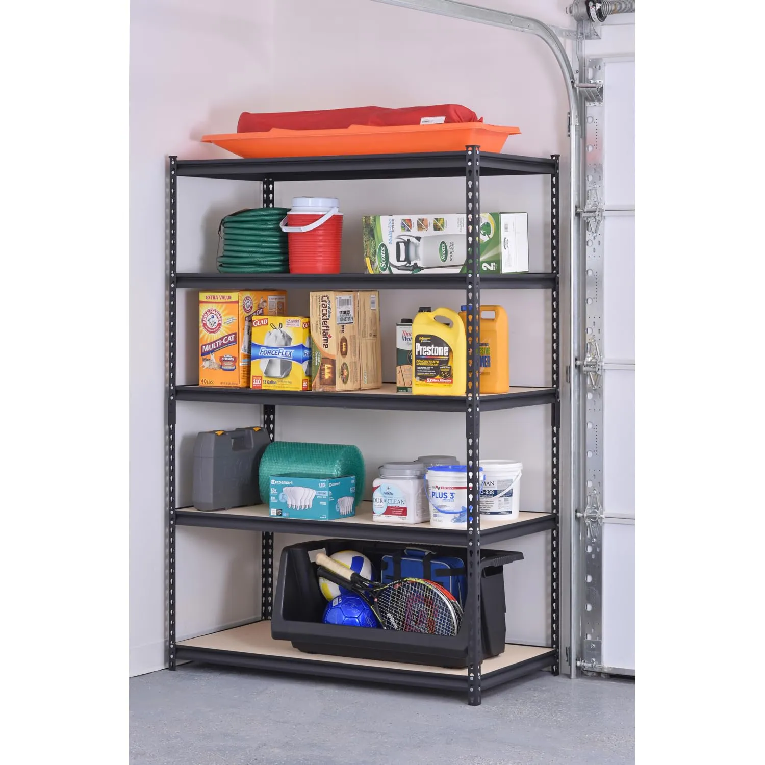 Muscle Rack UR245P-BLK 5-Shelf Unit, 48" Width x 72" Height x 24" Depth