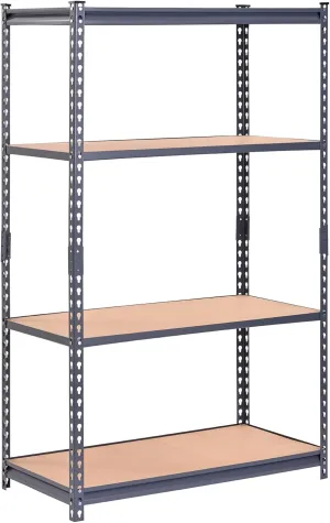 Muscle Rack UR361860-P 4-Tier Steel Shelving Unit 36" Wx18 Dx60 H in Gray