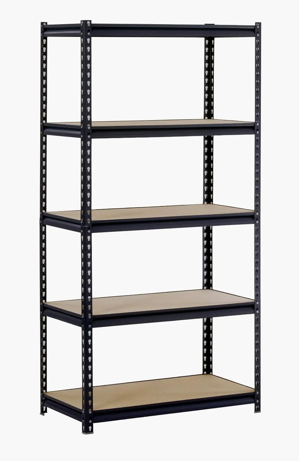 Muscle Rack URWM185BLK Black Steel Storage Rack, 5 Adjustable Shelves, 3000 lb. Capacity, 72" Height x 36" Width x 18" Depth