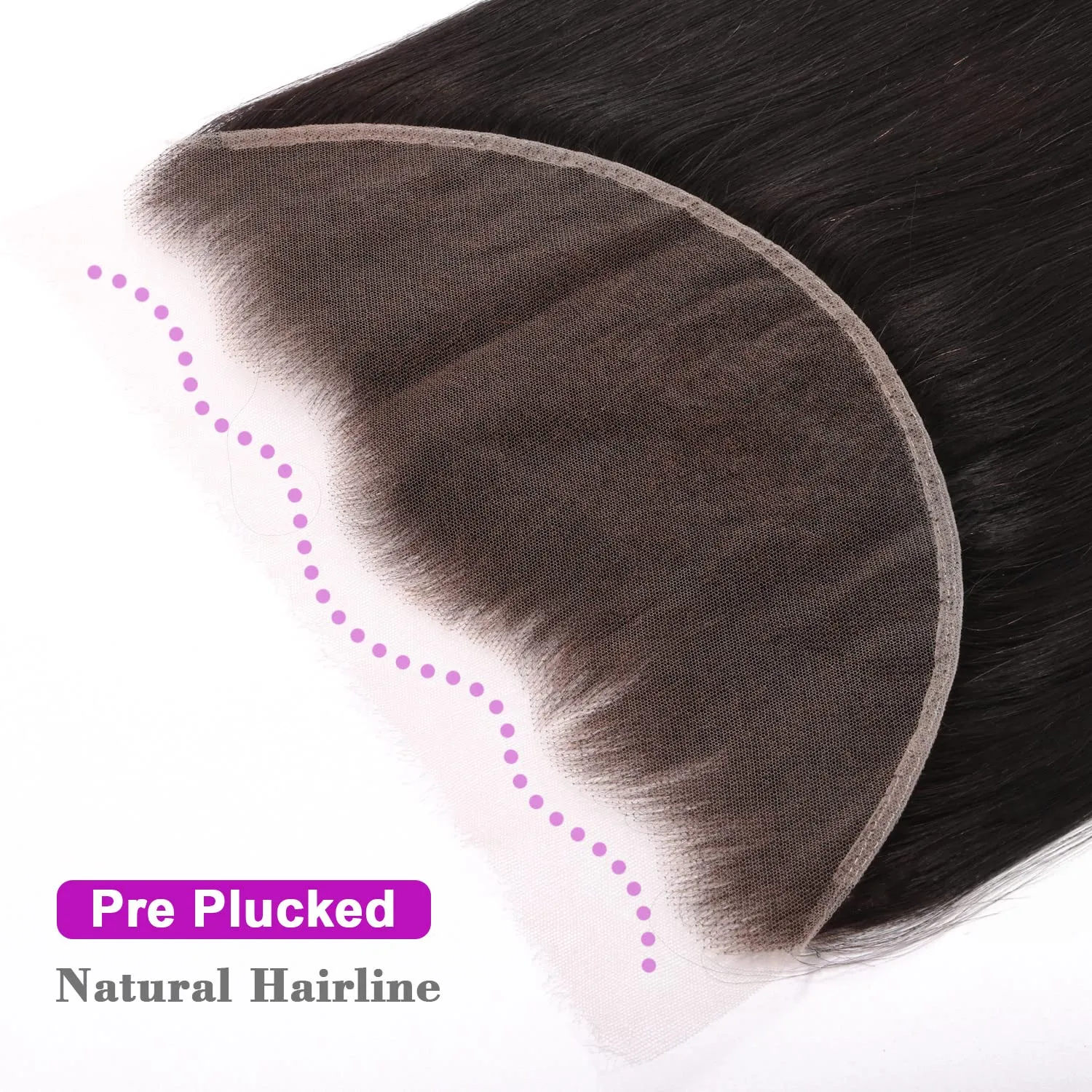 MY SHINY WIGS 13x6 HD Lace Frontal - Ultra Thin Swiss HD Lace, Pre-Bleached Knots, Pre-Plucked Straight Virgin Human Hair, Invisible Thinnest Knots - 12 Inch