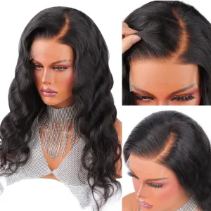 MY SHINY WIGS 5x5 Hd Lace Closure Wigs Human Hair 0.11mm Thin Hd Lace Closure Wig Bleached Knots ReaL Hd Lace Wig Invisible Swiss Lace Body Wave Virgin Human Hair Tiny Knots Melted Lace Wig 20 Inch