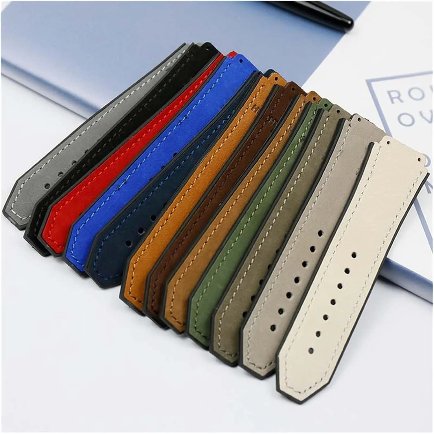 New Men's Leather Matte Strap 25mmx19mm Compatible With Hublo- Straps, Often Used In Large Explosive Leather Watch Accessories
