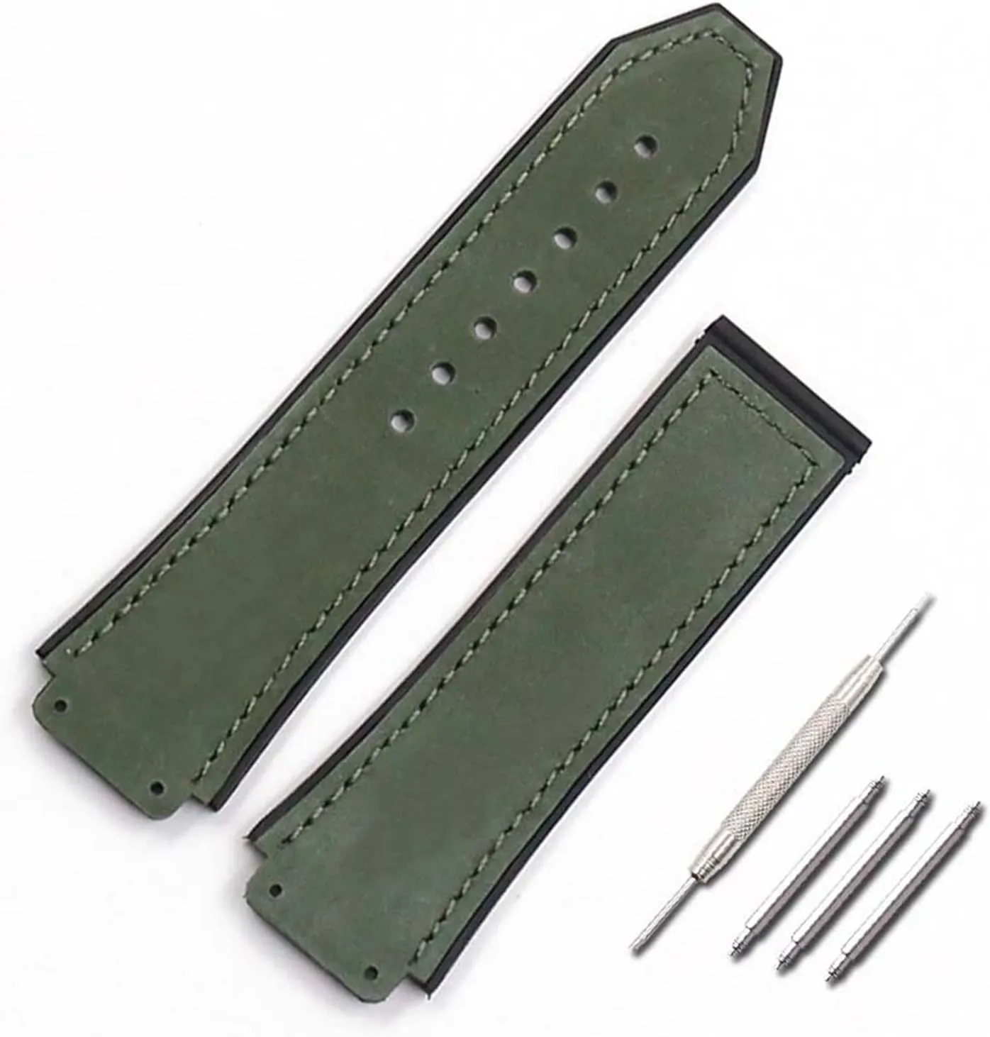 New Men's Leather Matte Strap 25mmx19mm Compatible With Hublo- Straps, Often Used In Large Explosive Leather Watch Accessories