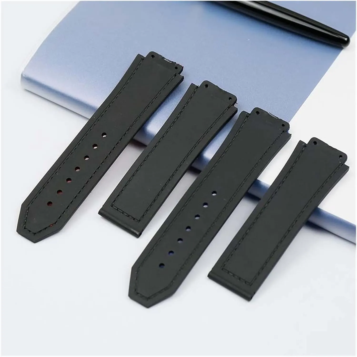 New Men's Leather Matte Strap 25mmx19mm Compatible With Hublo- Straps, Often Used In Large Explosive Leather Watch Accessories