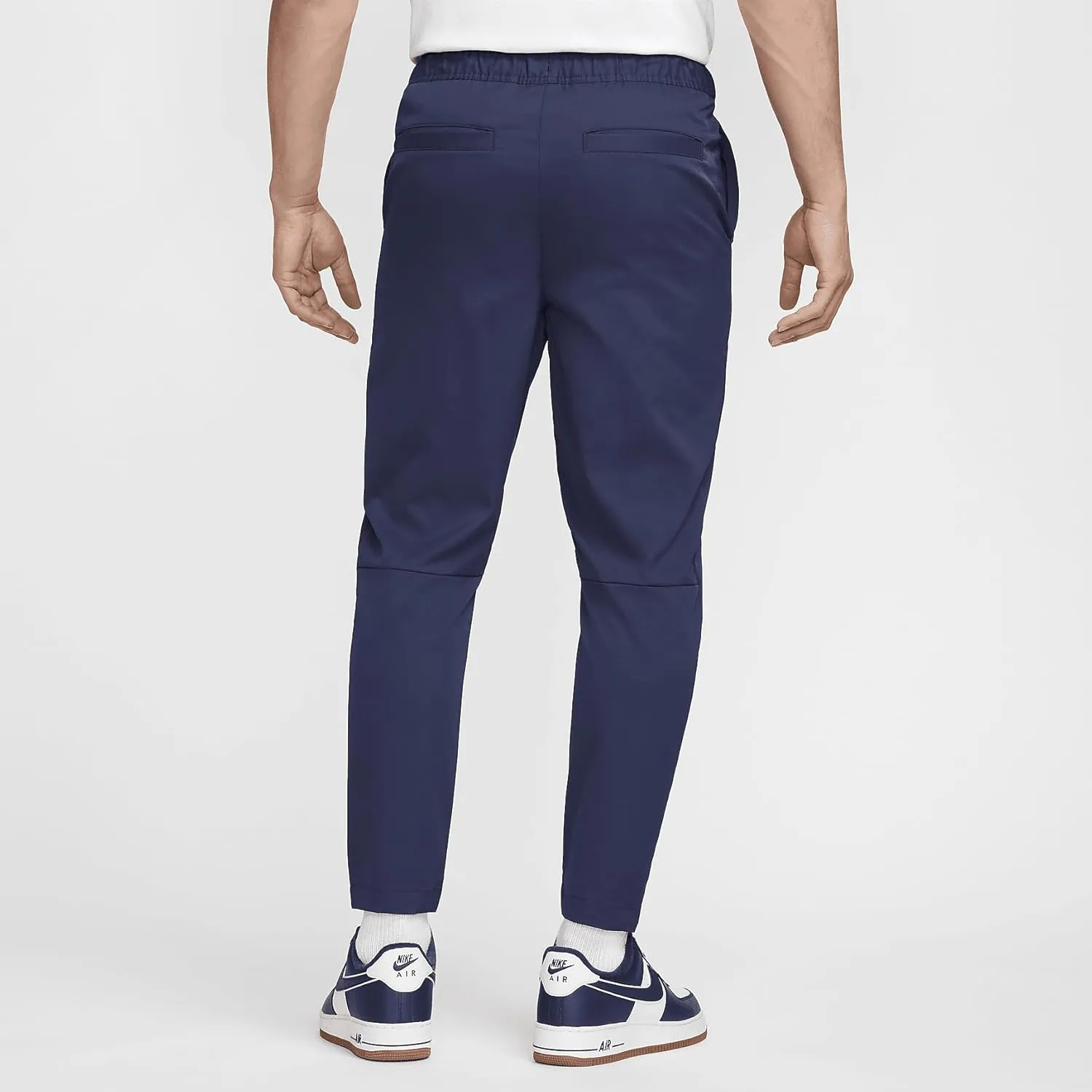Nike Club Men's Woven Tapered Leg Pants (DX0623-410, Midnight Navy/White)
