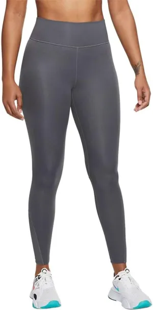 Nike One Women's Mid-Rise 7/8 Mesh-Paneled Leggings, Grey, S Regular US