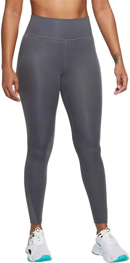 Nike One Women's Mid-Rise 7/8 Mesh-Paneled Leggings, Grey, S Regular US