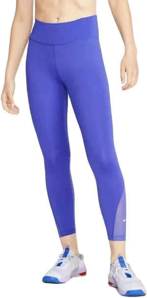 Nike One Women's Mid-Rise 7/8 Mesh-Paneled Leggings