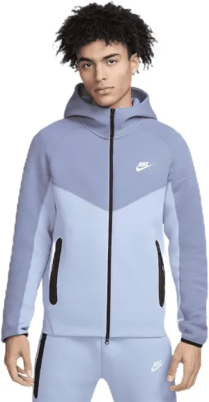 Nike Sportswear Tech Fleece Windrunner Men's Full-Zip Hoodie Light Armory Blue/Ashen Slate/White Size - XL