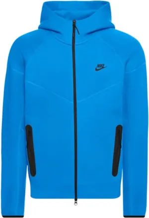 Nike Sportswear Tech Fleece Windrunner Men's Full-zip Hoodie Size-XX-Large, Light Photo Blue/Black