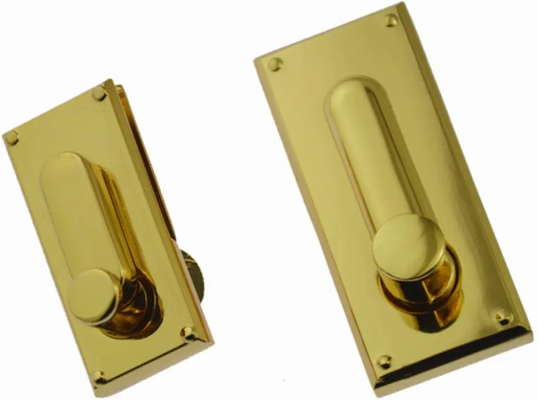 NOLITOY 2PCS High End Female Handbag Lock Simple Rectangular Zinc Alloy Buckle for Purses Elegant Bag Accessories S Replacement for Handbag Closures Golden