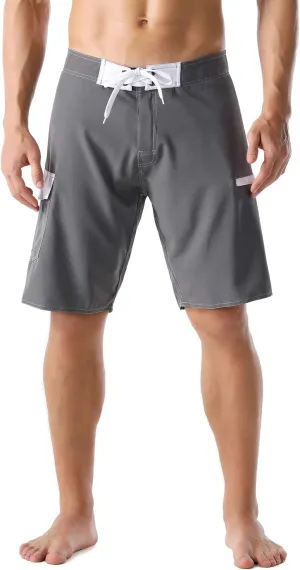 Nonwe Men's Sportwear Quick Dry Board Shorts with Lining