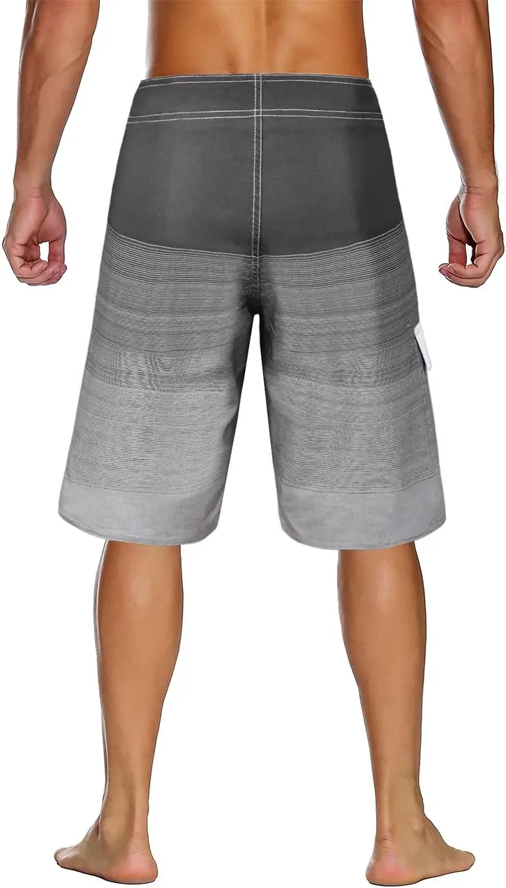 Nonwe Men's Swim Trunks Quick Dry with Pocket Adjustable Waist Board Shorts