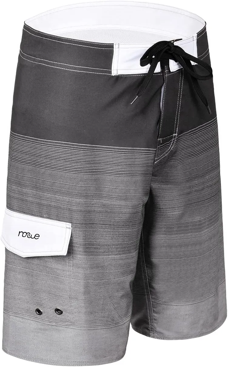 Nonwe Men's Swim Trunks Quick Dry with Pocket Adjustable Waist Board Shorts