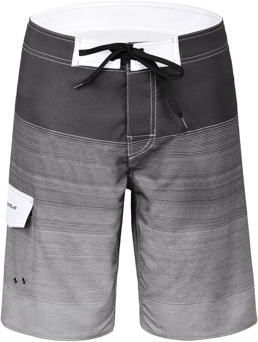 Nonwe Men's Swim Trunks Quick Dry with Pocket Adjustable Waist Board Shorts