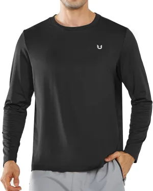 NORTHYARD Men’s Long Sleeve Quick Dry Shirts Workout Gym Athletic Running Sun Shirts Tops