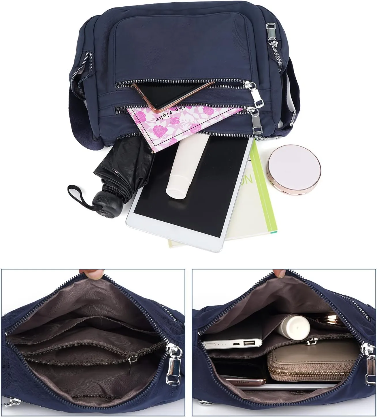 NOTAG Nylon Shoulder Purses and Handbags Waterproof Messenger Bags Lightweight Women Crossbody Handbags