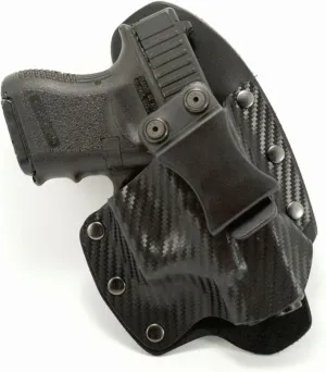 NT Hybrid IWB Black Carbon Fiber & Leather Holster (Right-Hand, SW Shield 9-2.0 w/Integrated Crimson Trace Laser)