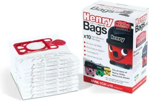 Numatic NVM-1CH Numatic Henry and James Cleaner Bags, Pack of 10