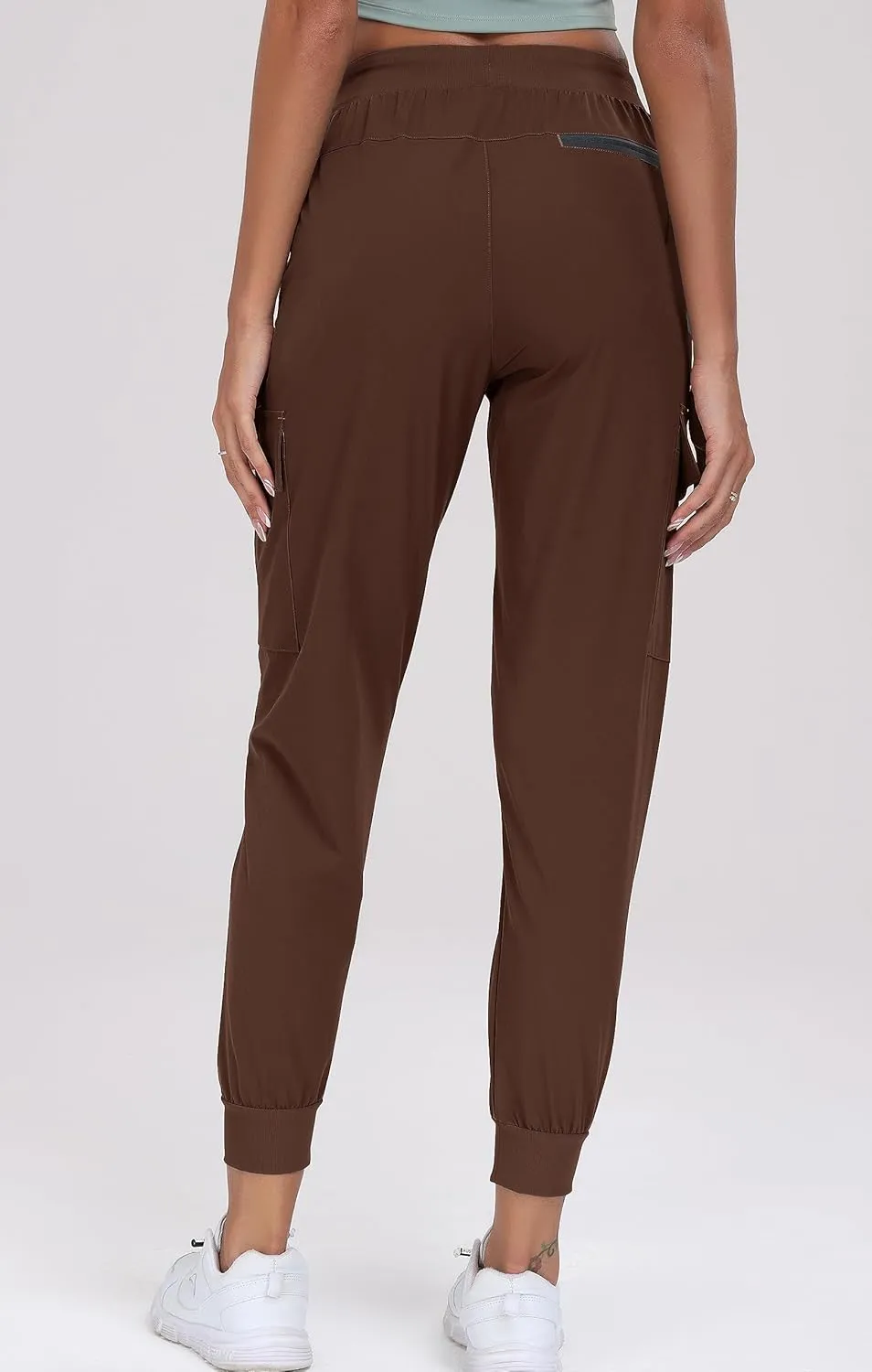 Oalka Women's Cargo Hiking Pants Lightweight Travel Pockets Joggers Quick Dry